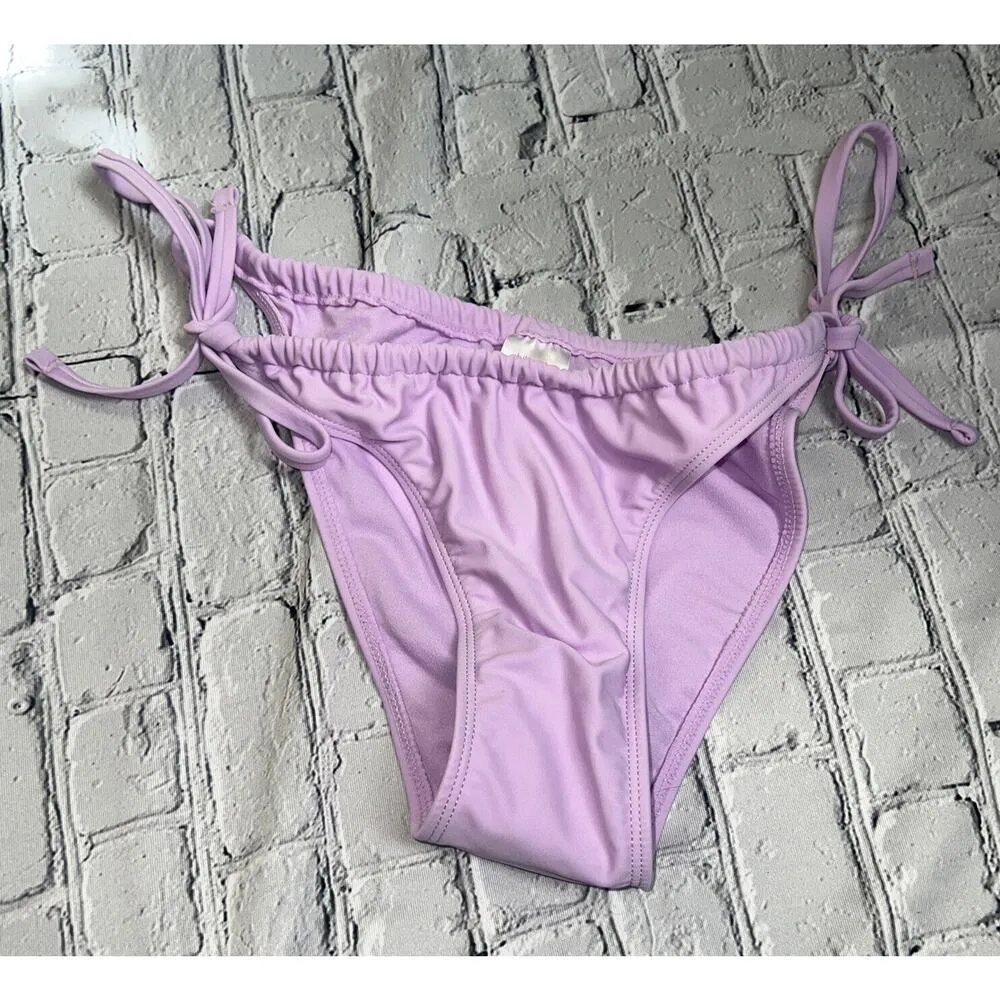 XHILARATION Tie Sides Adjustable Bikini Swimwear Bottom Lavender Women's L NWOT - Image 3