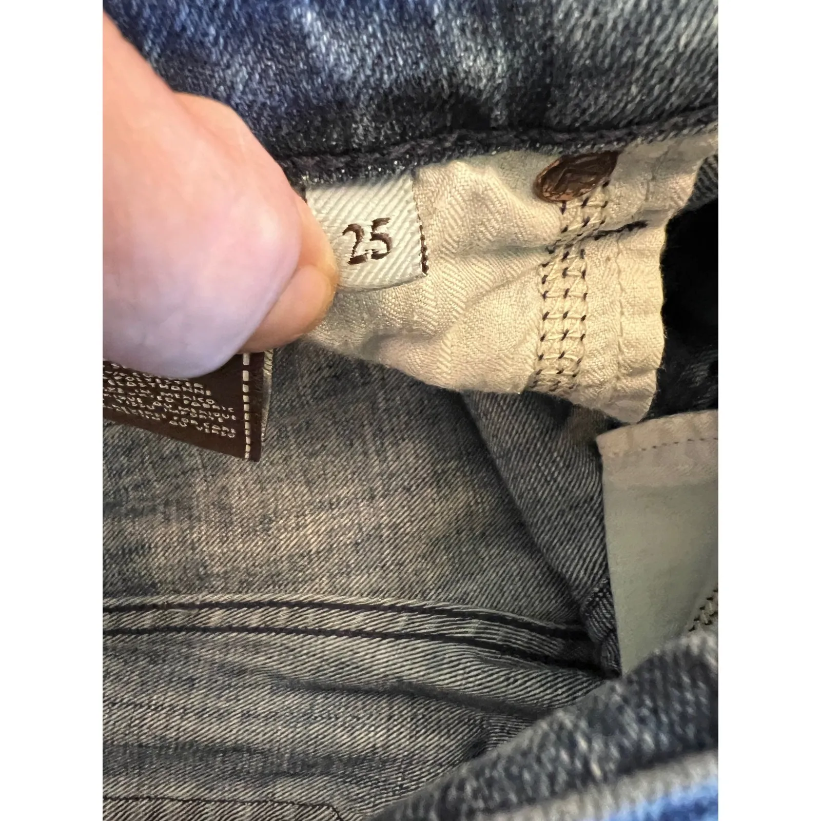 7 For All Mankind 7FAMK Ankle Gwenevere Skinny Jeans Denim Size‎ 25 Stretch - Image 6