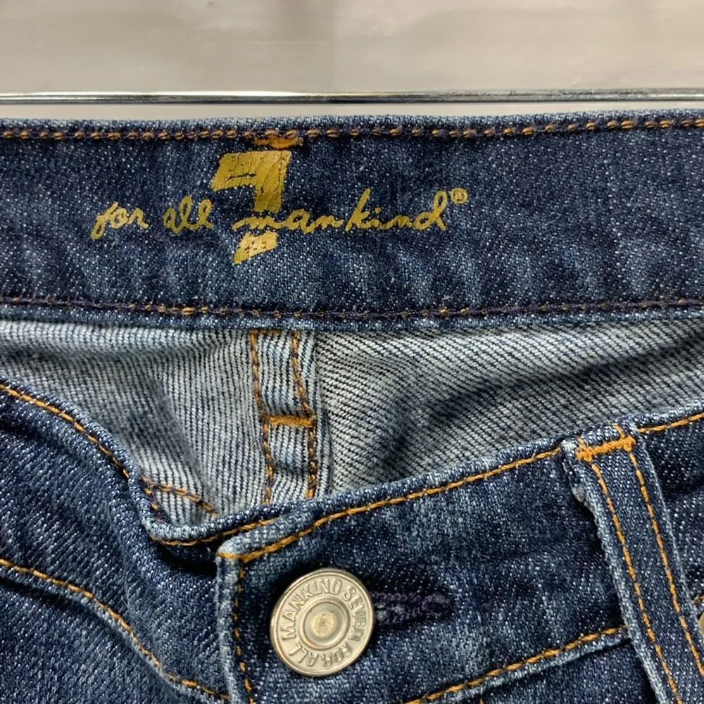 7 For All Mankind Mid Rise Boot Cut Medium Wash Jeans Size 27 - Image 6