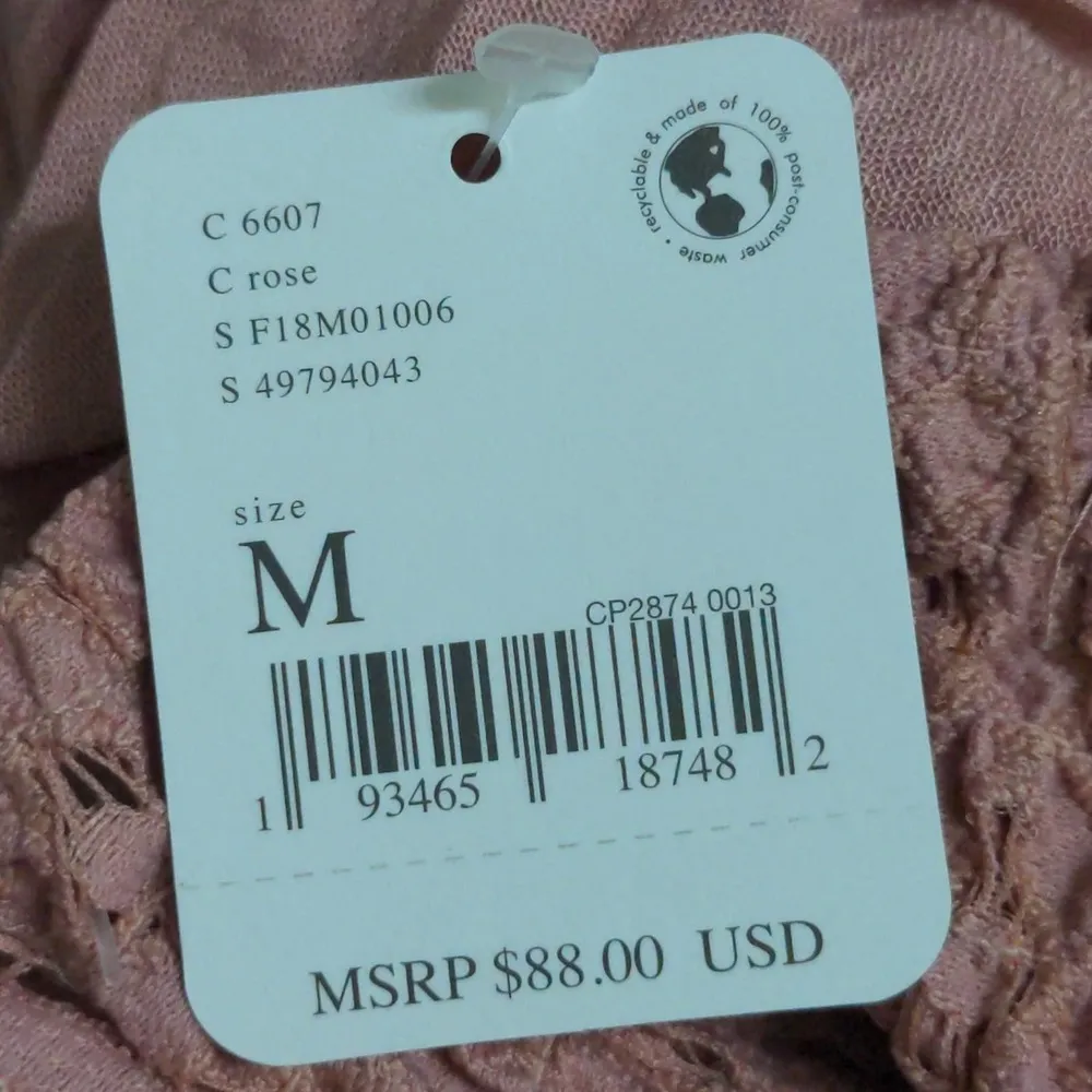 Free People Adella Slip Dress Mini Rose Lace Adjustable Ruffle Smocked M New - Image 13