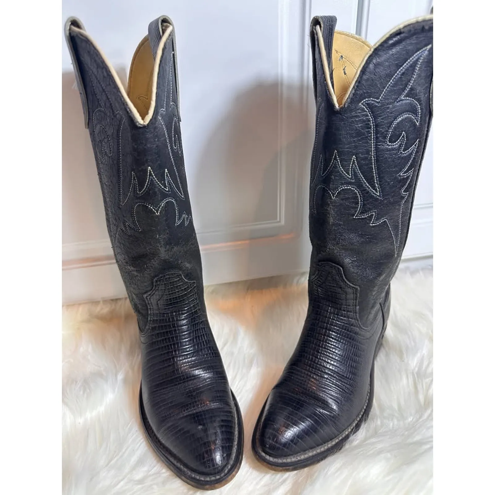 Black Laredo Cowboy Boots (Womens 5); cowgirl, boho, rodeo - Image 6