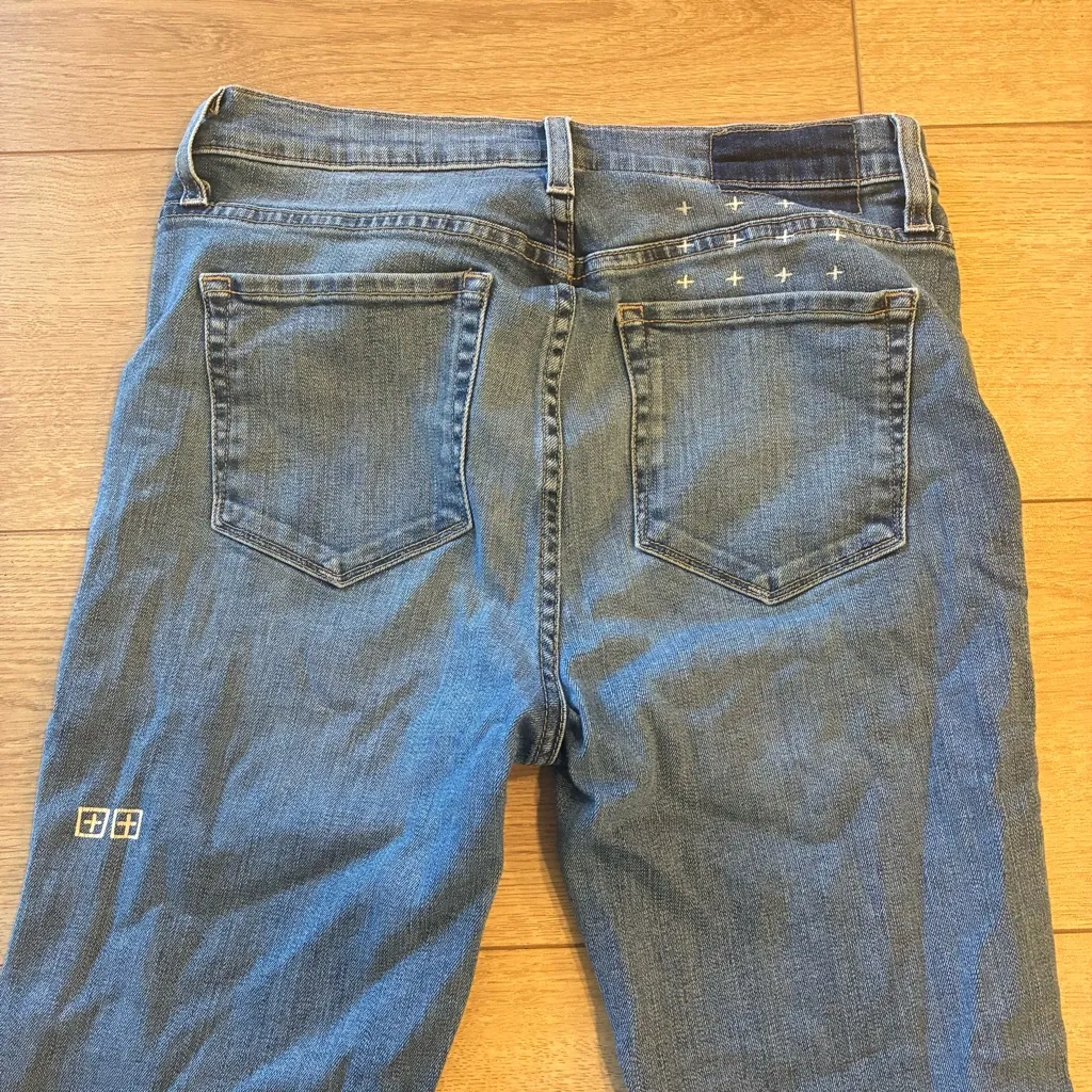 Ksubi Women’s Hi & Wasted Crop Skinny Jeans Non Cents Distressed Size 28 - Image 9