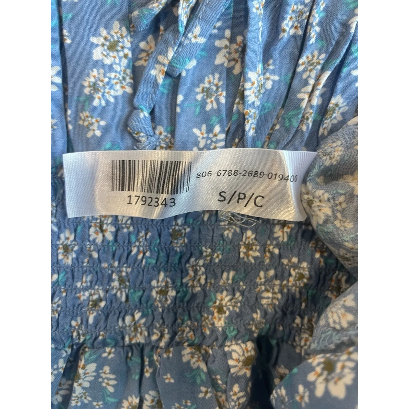 Charlotte Russe Small Blue  Floral Mini Dress  Badydoll Smocked Cottagecore - Image 5