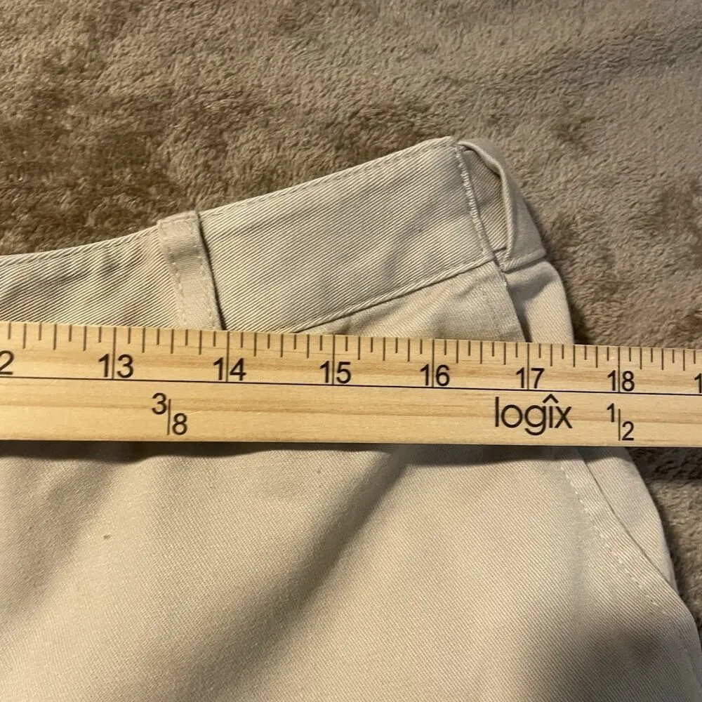 LL Bean Pants Womens 14 Tall Classic Fit Beige High Rise Straight Leg Canvas Tan Size undefined - Image 5