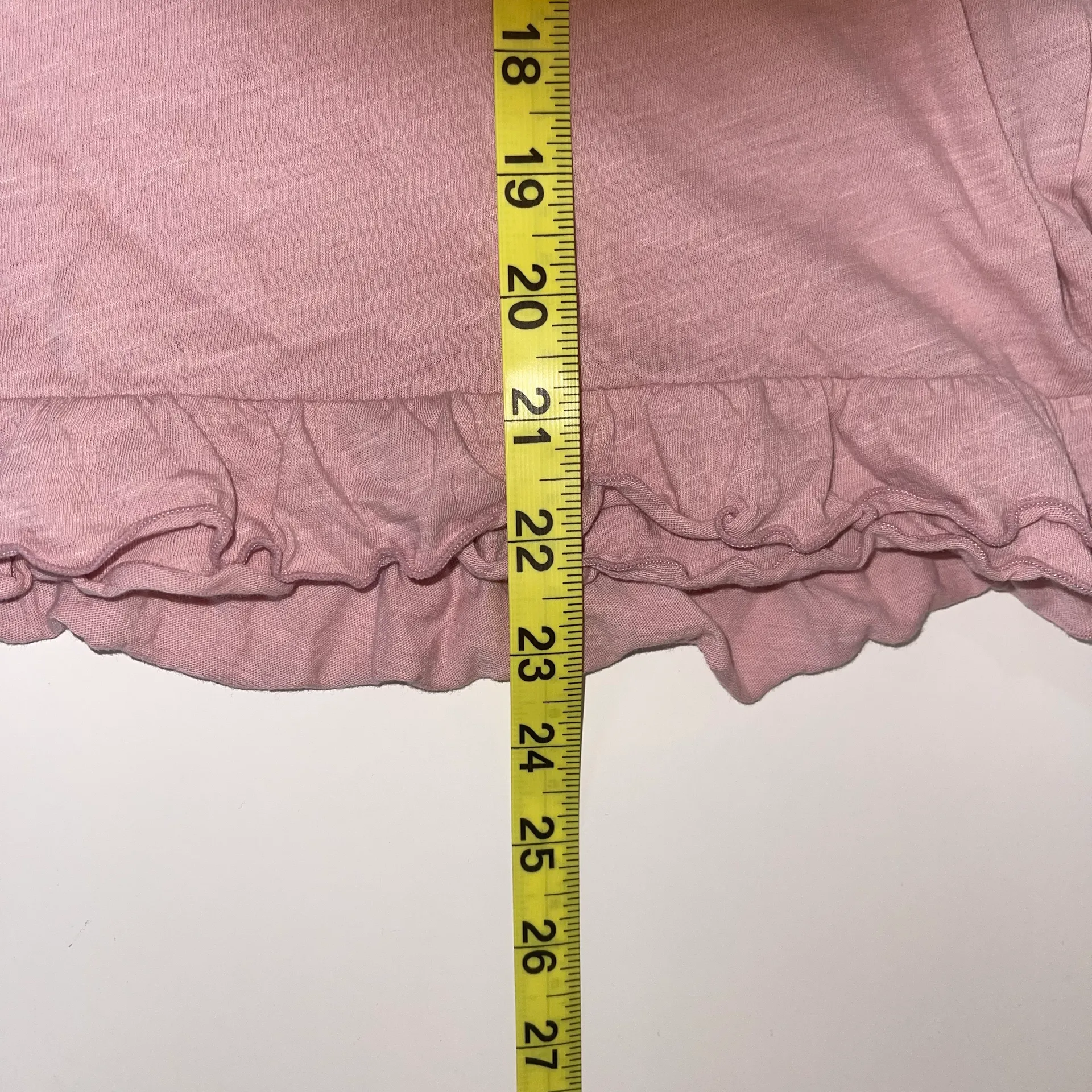 J. Crew Pink Ruffle Front Cotton Top - Image 8
