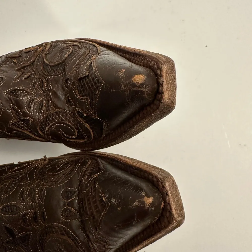 CORRAL Women's Vintage Lizard Inlay Snip Toe Cowgirl Boots C2109 Size 9.5 - Image 8