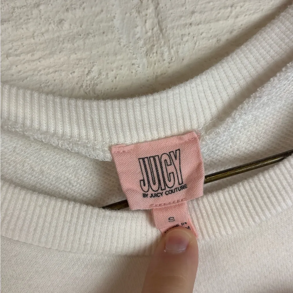 JUICY by Juicy Couture Woman’s Casual Preppy Long Sleeve Crop Top Size Small - Image 5