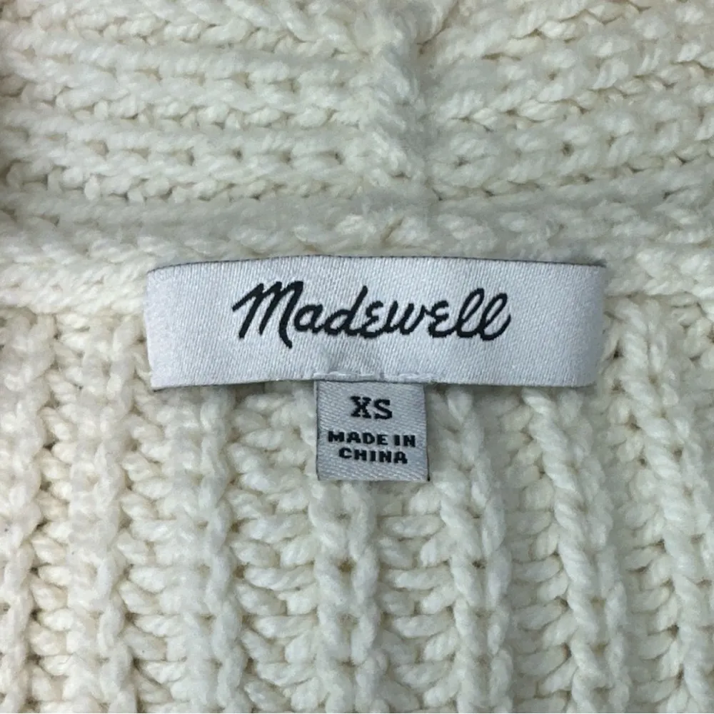 Madewell Kent Cardigan Sweater – Chunky Cotton Blend,Size XS - Image 4