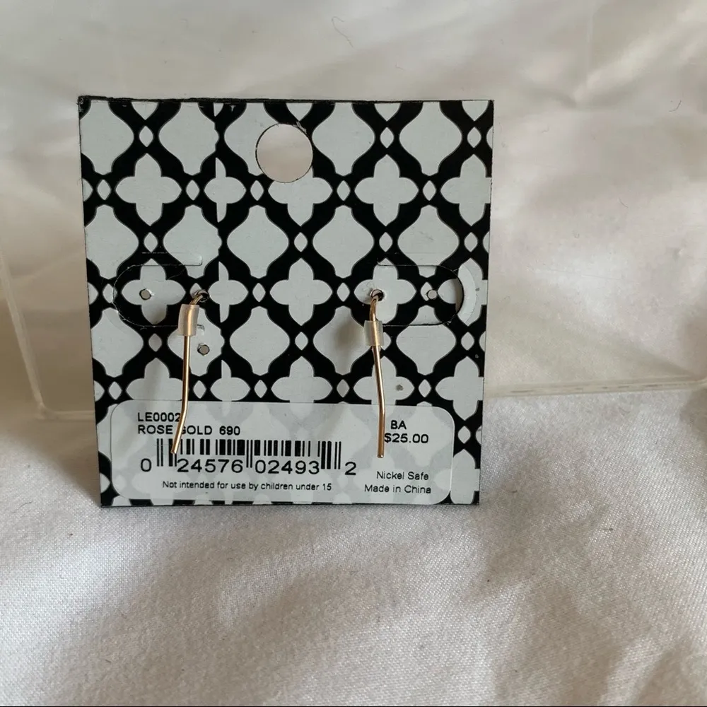 NWT Laundry Rose Gold Drop Earrings - Image 4