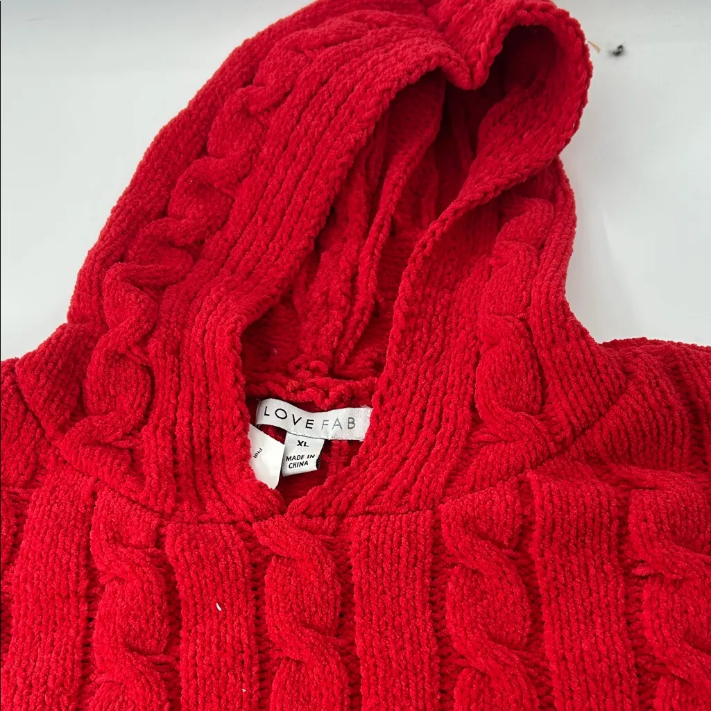 Love Red Knit Sweater Size XL - Image 5