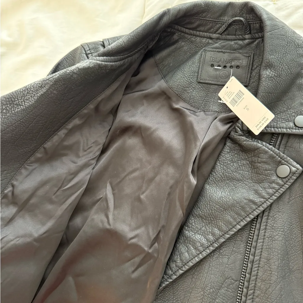 Blank NYC Charcoal Faux Leather Jacket - Image 6