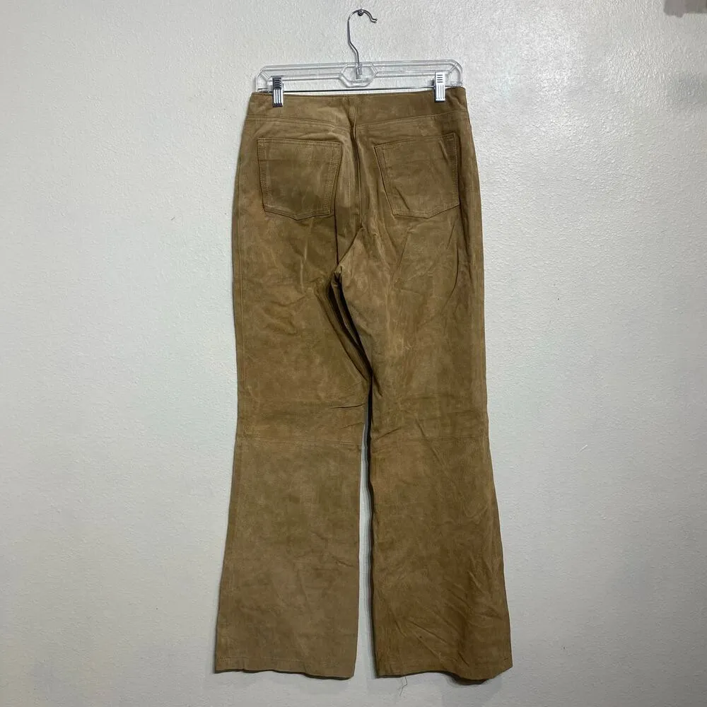 Mossimo Tan Leather Pants Sz 8 - Image 7