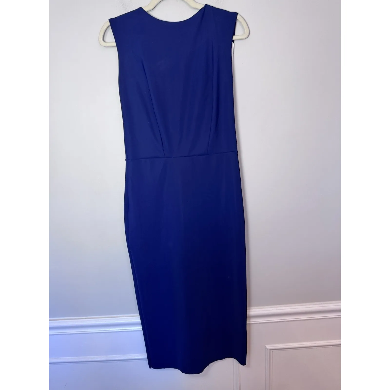 Chiara Boni La Petite Robe Jatin Sleeveless Dress Dark Blue Sz 8 NWT - Image 6