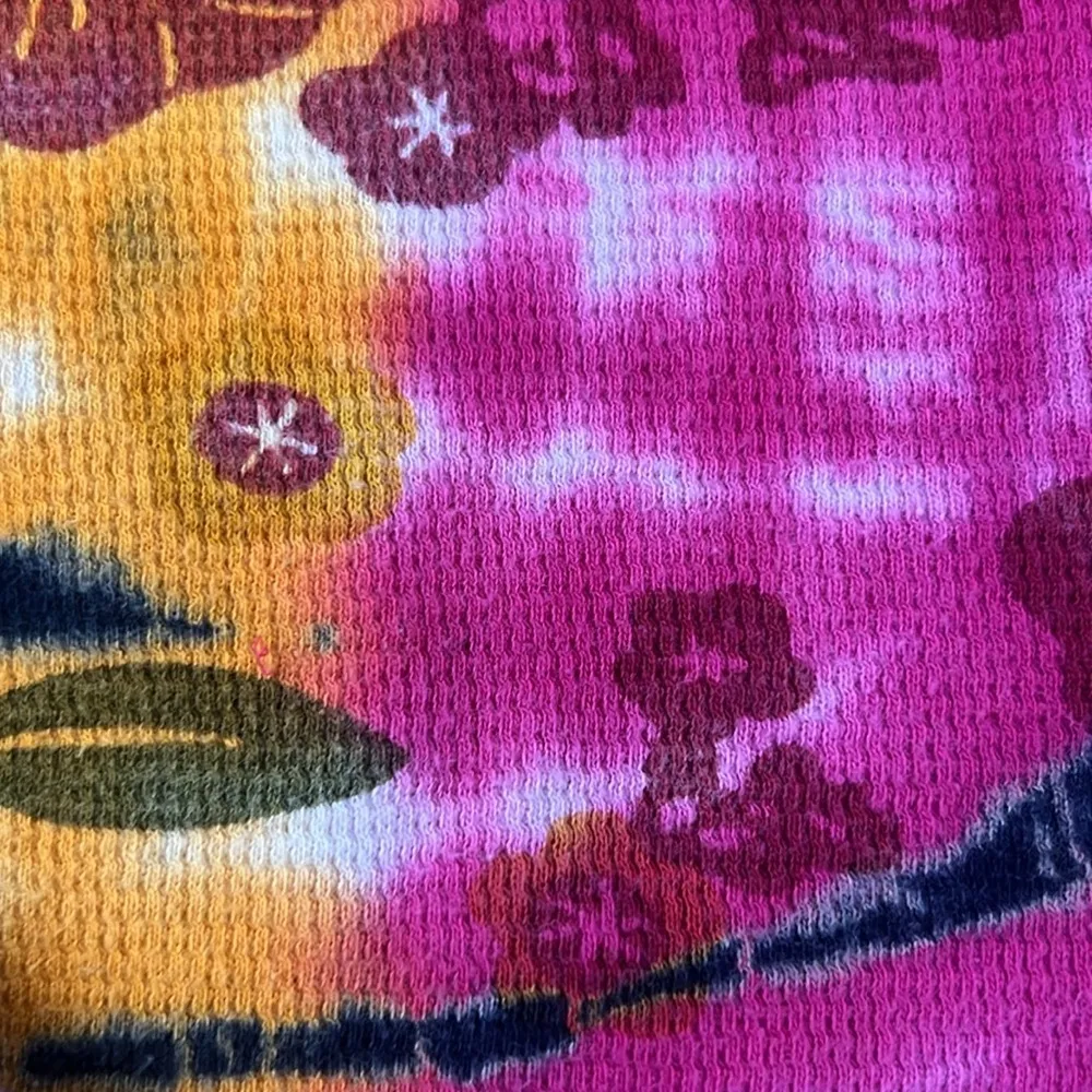 Lucky Brand Vintage Tye Dye Floral 3/4 Shirt Size Small - Image 3