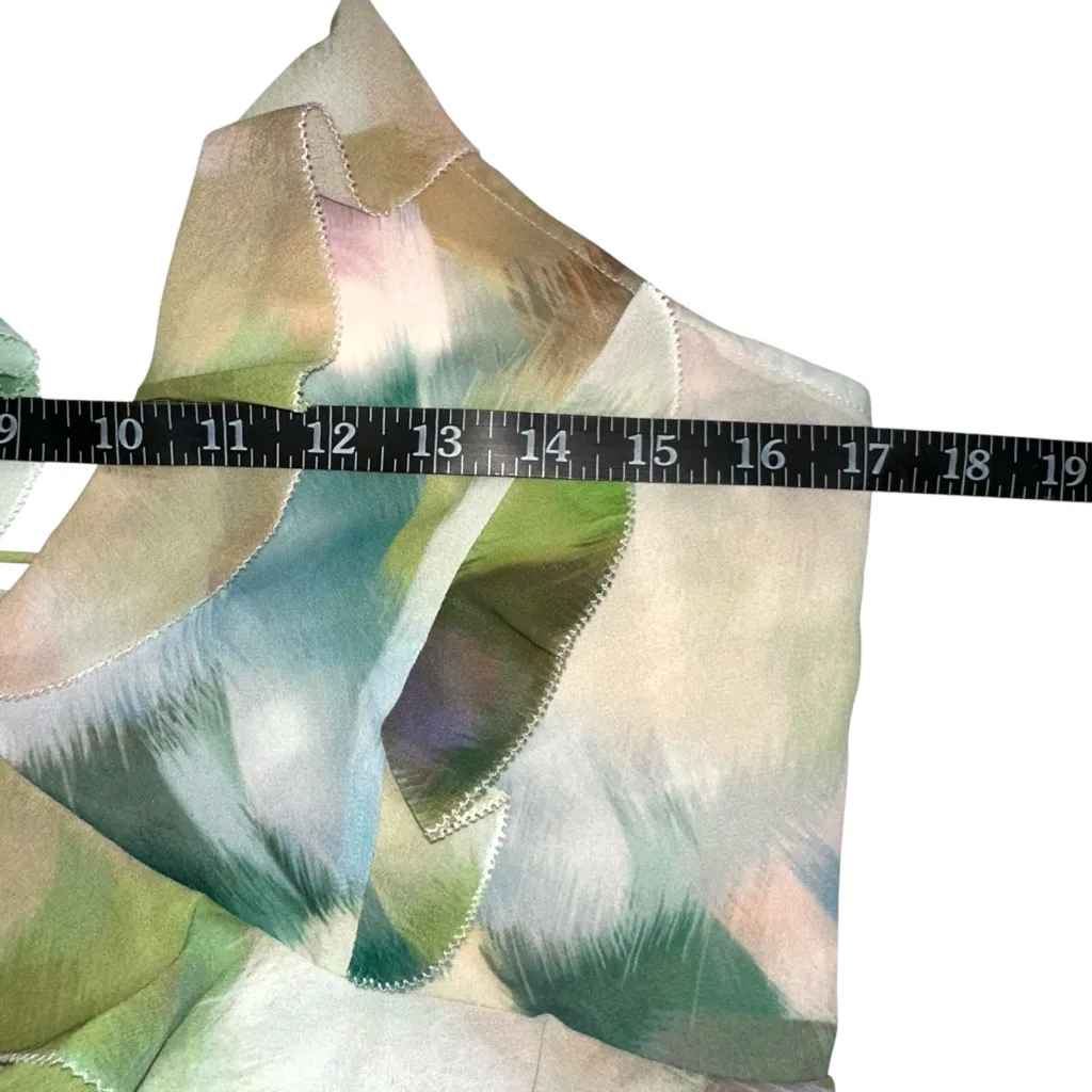 NWOT Favorite Daughter The Who Me? Green Cream Abstract Floral Maxi Dress MEDIUM - Image 7