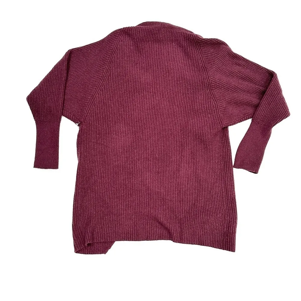 Leith Burgundy Dolman Sleeve Long Cardigan Sweater - Image 6