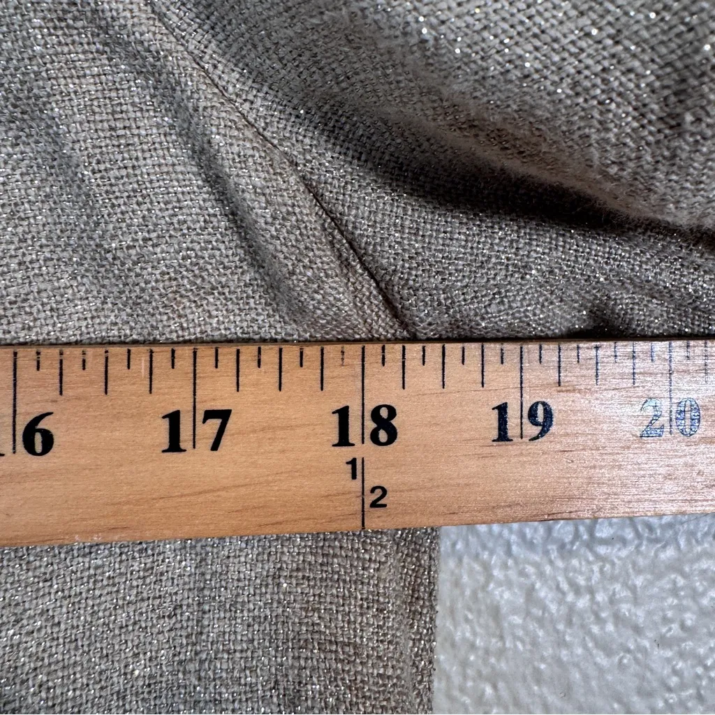 Diane Von Furstenberg Gold Cropped Ruffled Jacket Womens 4 Linen Silk Neutral - Image 3