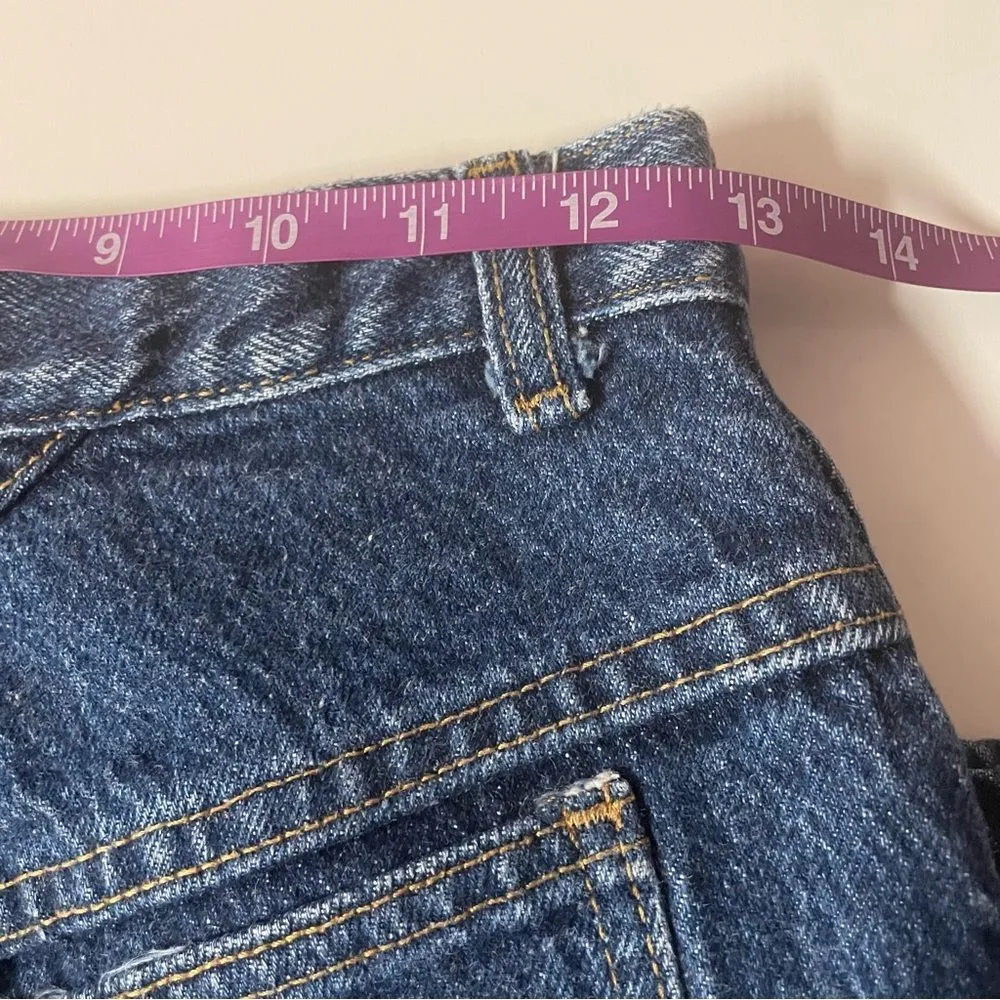 Vintage 100% Cotton Dark Wash Blue Western - Image 4