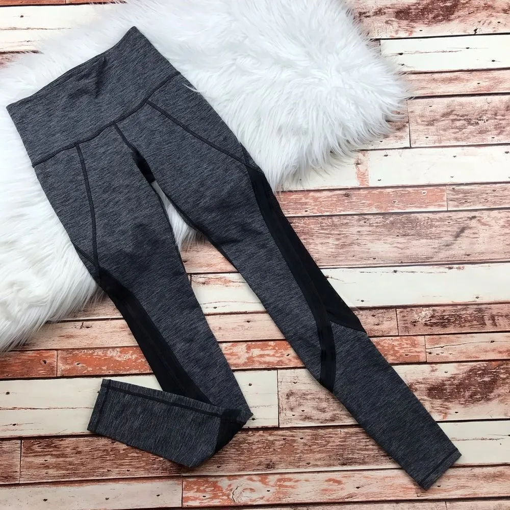 Athleta high rise‎ mesh plie leggings heather gray - Image 5