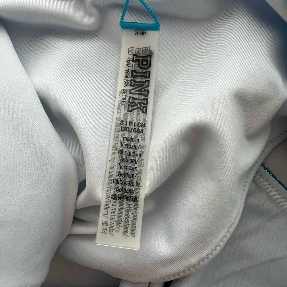 PINK VS NWT Blue Sparkle Bikini Bottom S - Image 7