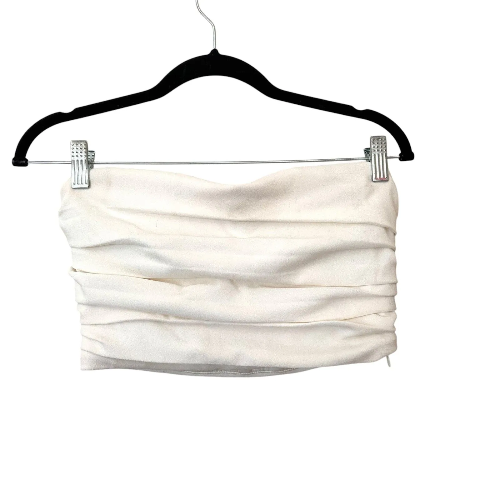 ZARA Cropped Corset Style‎ Top White Small - Image 3