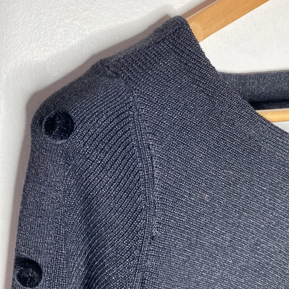 NIC + ZOE constellation sparkly knit top with velour button sleeves size S - Image 74