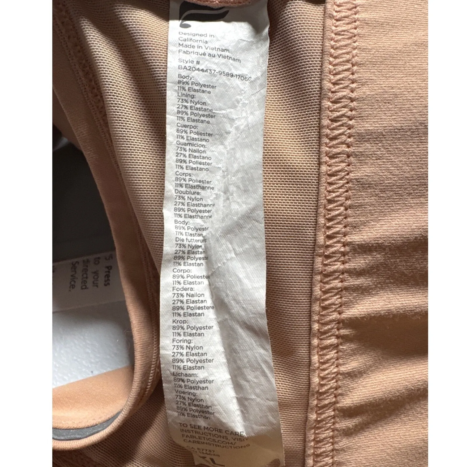 Fabletics Crop Tank Top Cross Back Activewear Workout Gym XL - Image 4