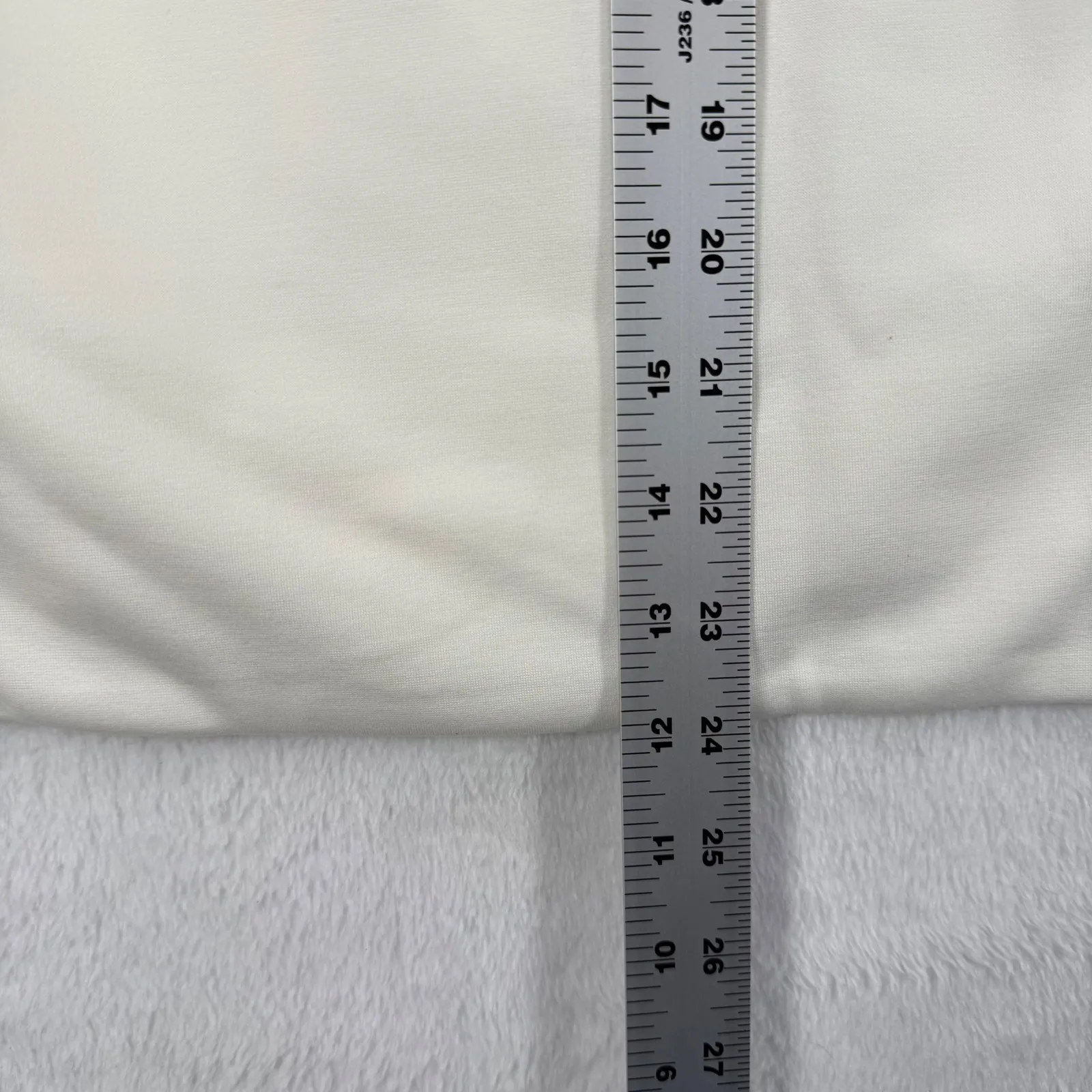 Eileen Fisher‎ Flex Tencel Ponte Ivory Round Neck Zip Front Jacket Medium - Image 4