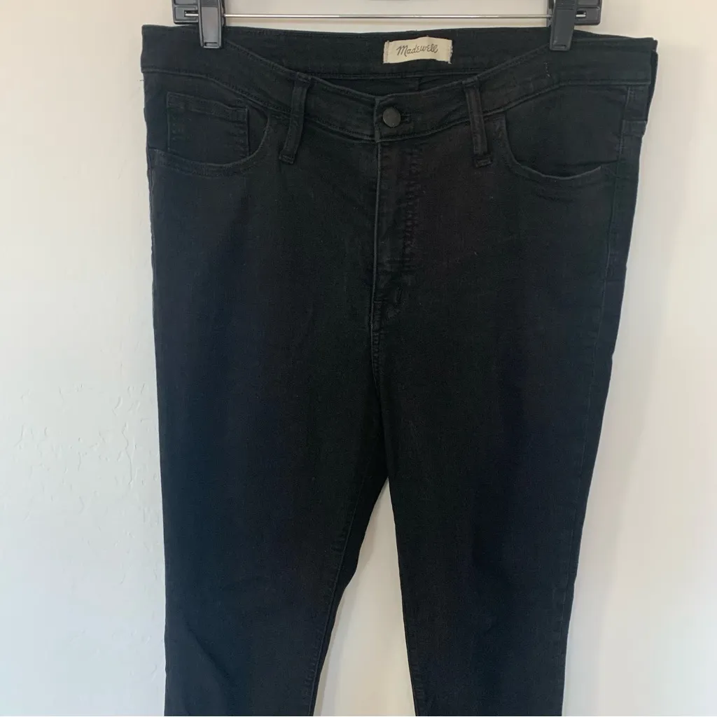 Madewell Roadtripper Skinny High Rise Black Wash Jeans Size 32 - Image 5