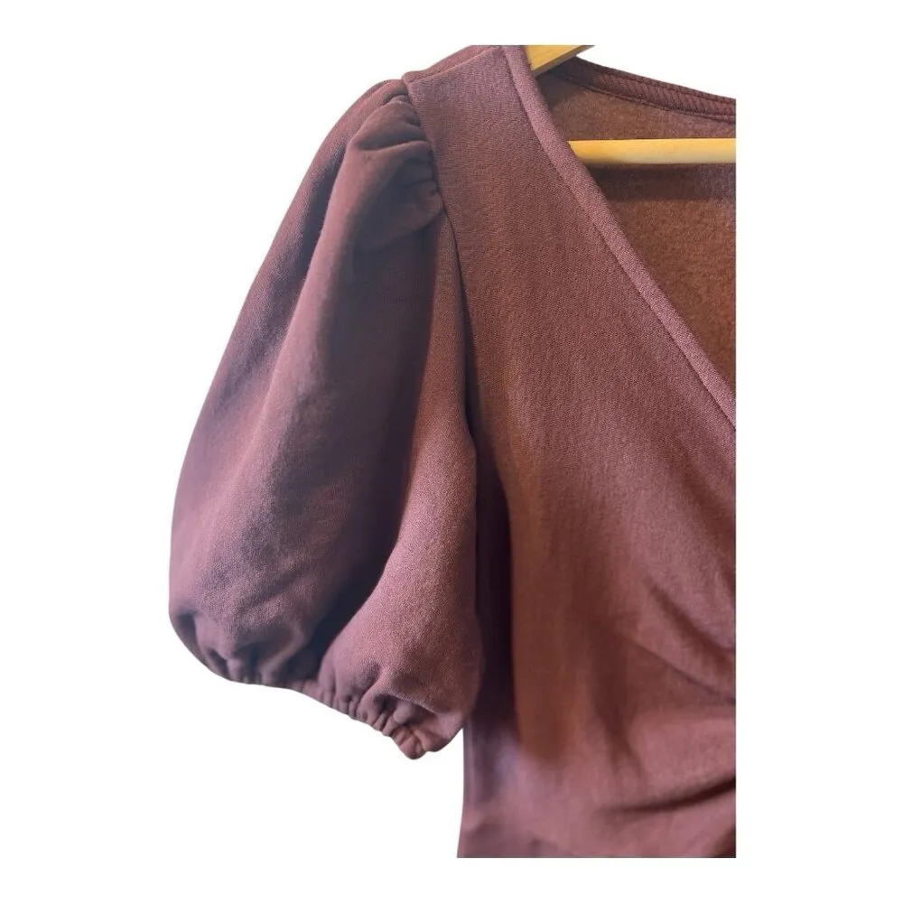 Amour Vert Women's Tinsley Luxe Fleece Dress in Mocha Size XS Career Business - Image 4