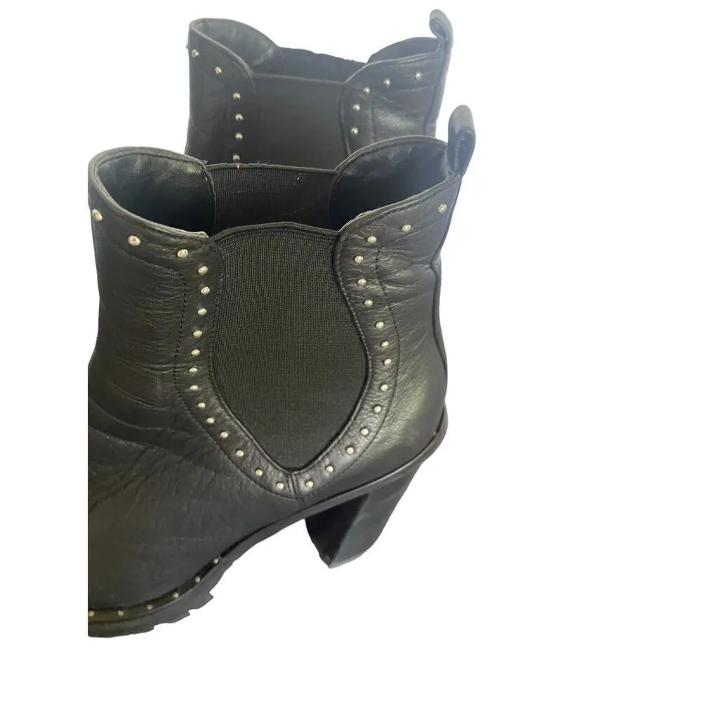 Rebecca Minkoff Eddie Studded Ankle Boots Black Size 8M - Image 2