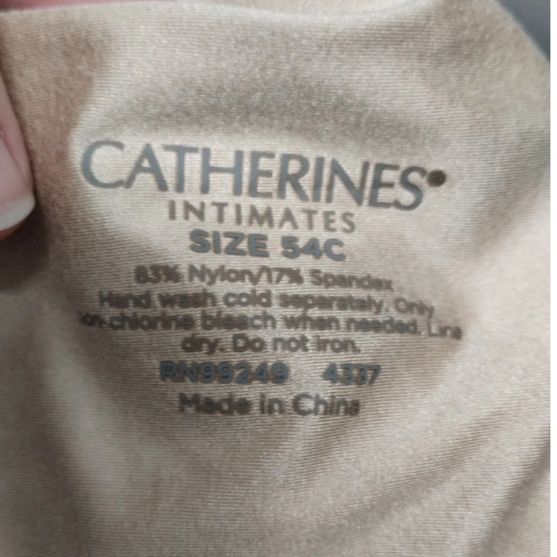 Catherines Intimates Size 54C Beige Wirefree Full Coverage Lined Bra 4337 *FLAWS - Image 6
