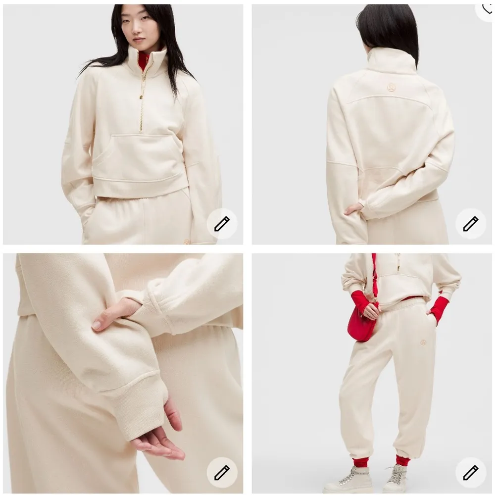 1/2 Zip Scuba/Oversized Scuba Joggers Lunar New Year Ivory XL/XXL NWT - Image 3