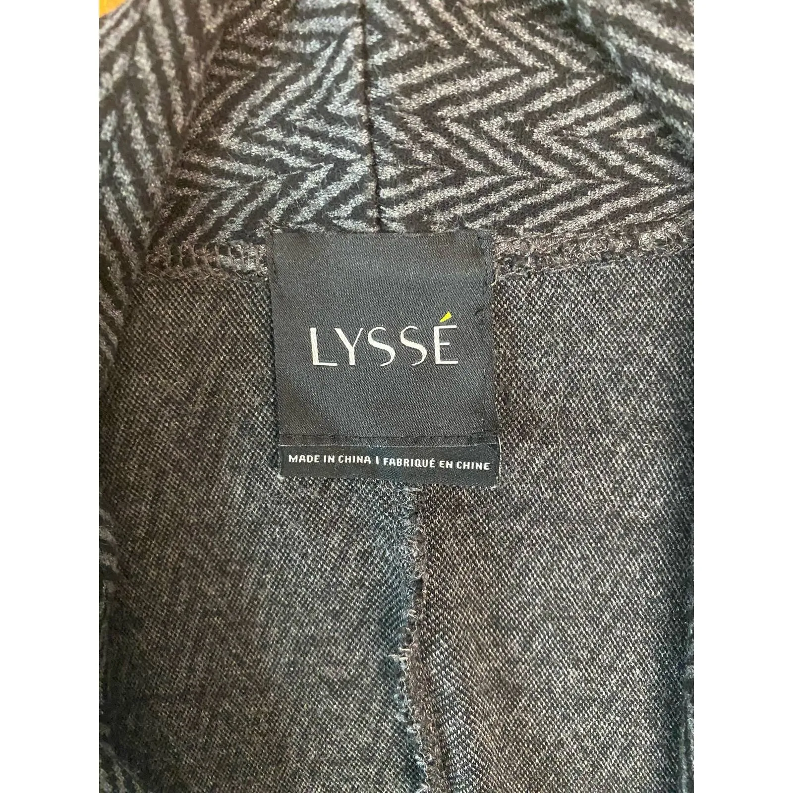 Lysse Herringbone Open‎ Front Cardigan Size S - Image 2