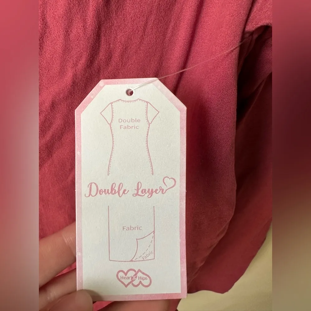 Heart & Hips Womens mauve Top Double Layer Size 1X - Image 2