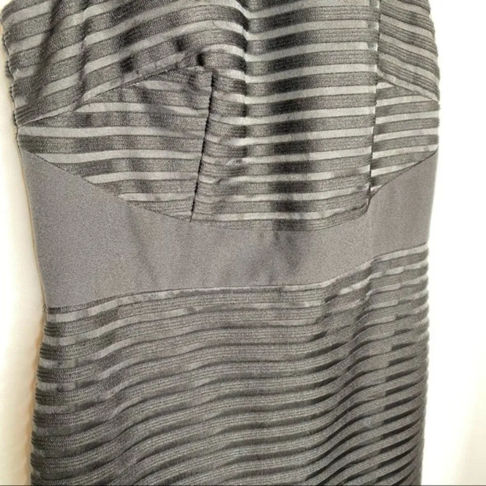 Aidan Mattox Black Shadow Stripe Sheath Dress - Image 3