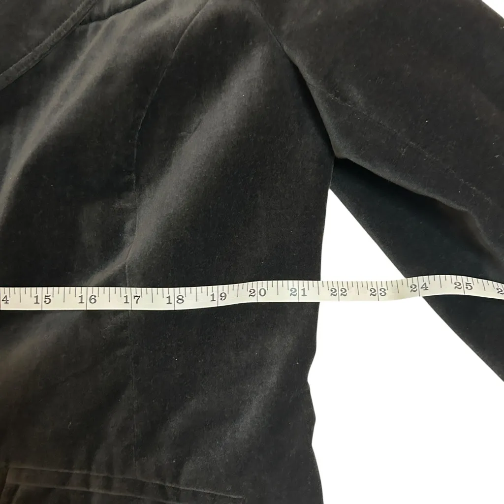 Vintage Old Navy Black Velvet Blazer, Gold Buttons, Paisley Lined XL 100% Cotton - Image 9