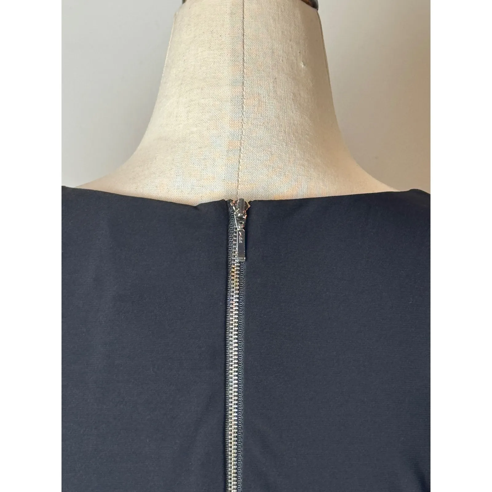 Adrianna Papell Dress Women 4 Black Long Sleeve Asymmetric Hem Mini Cocktail LBD - Image 7