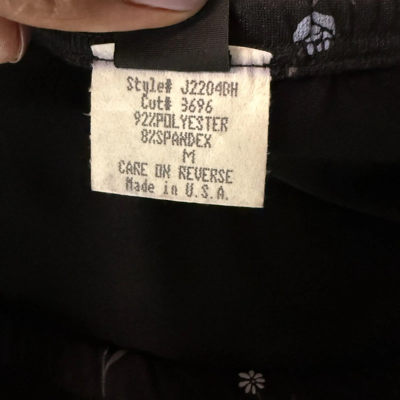 Vintage Y2K Pssst Black Dainty Floral Stretchy Elastic Waist Mini Skirt Sz M Size M - Image 7