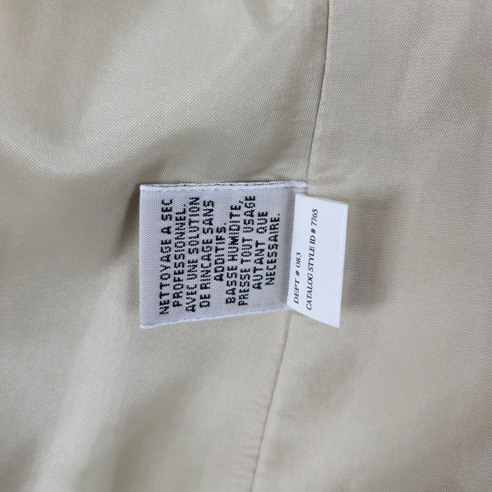 VTG AKA Eddie Bauer Silk Blend Jacket Womens 10 Cream Tan Lined Preppy Academia - Image 12