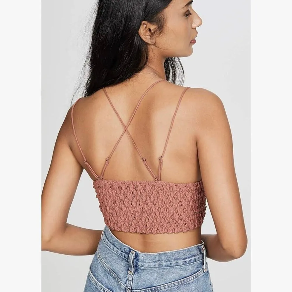 Free People FP One Adella Bralette Lace Strappy Adjustable Spaghettie Straps XS - Image 2