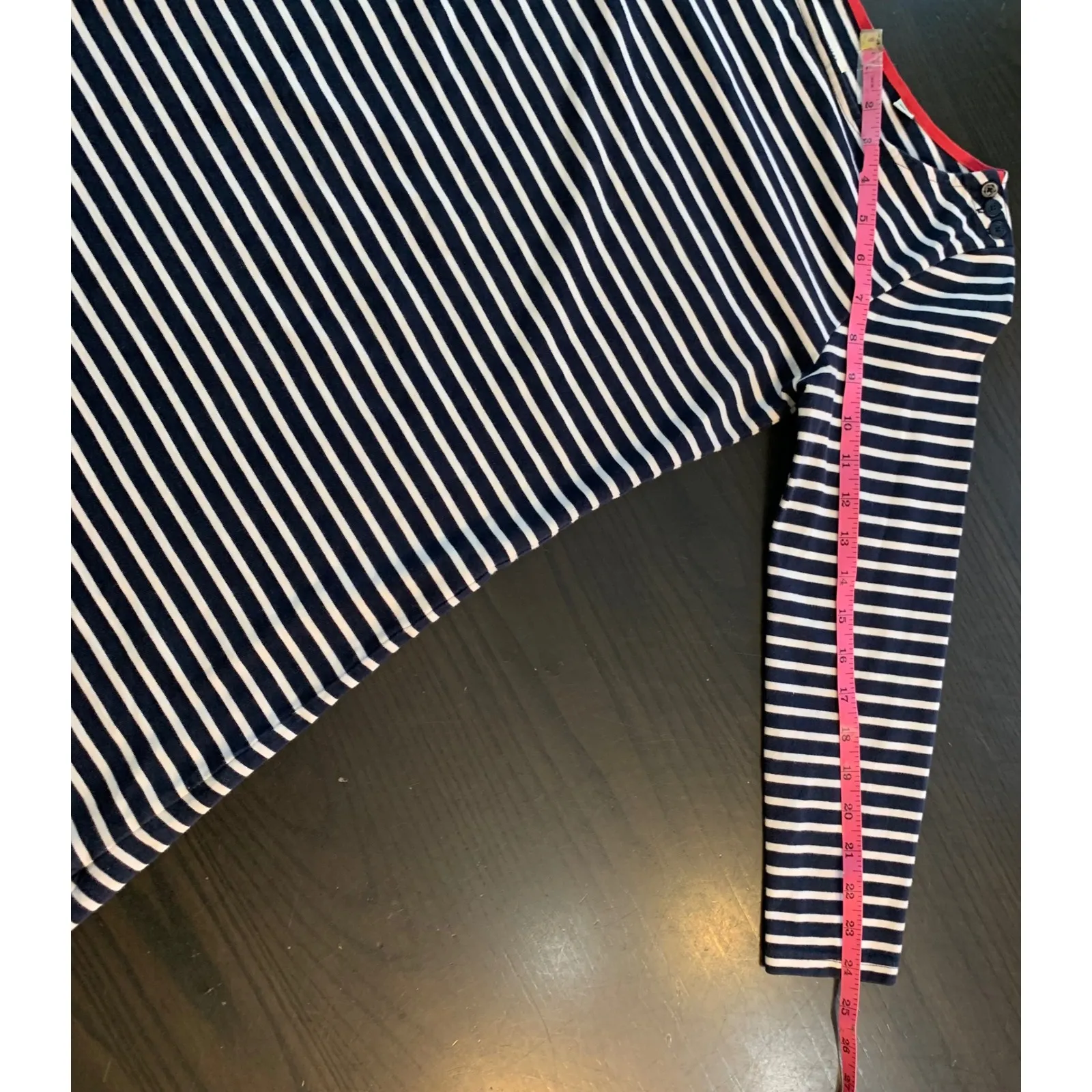 Jack Wills Striped Boat Neck 3/4 Sleeve Tunic Top Navy White Red US 6 Breton - Image 14