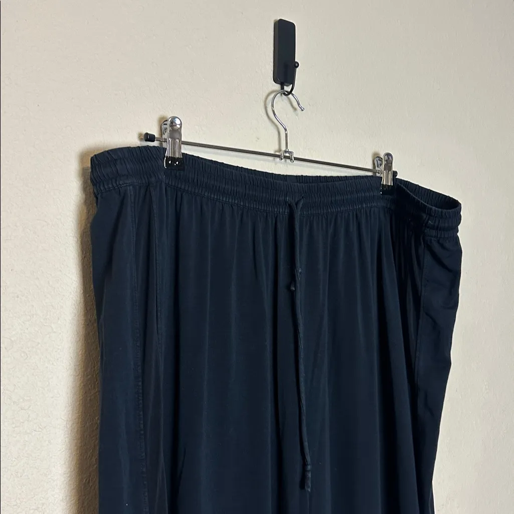 Honeylove Blisswear Wide Leg Black Drawstring Pull‎ On Pant Sheer Side Panel Size 2X - Image 5