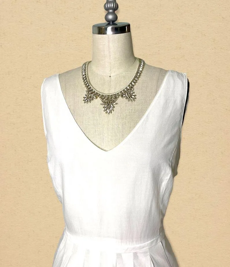 J. Crew White Delaney Eyelet Shift Dress with Pockets 4 Small - Image 4