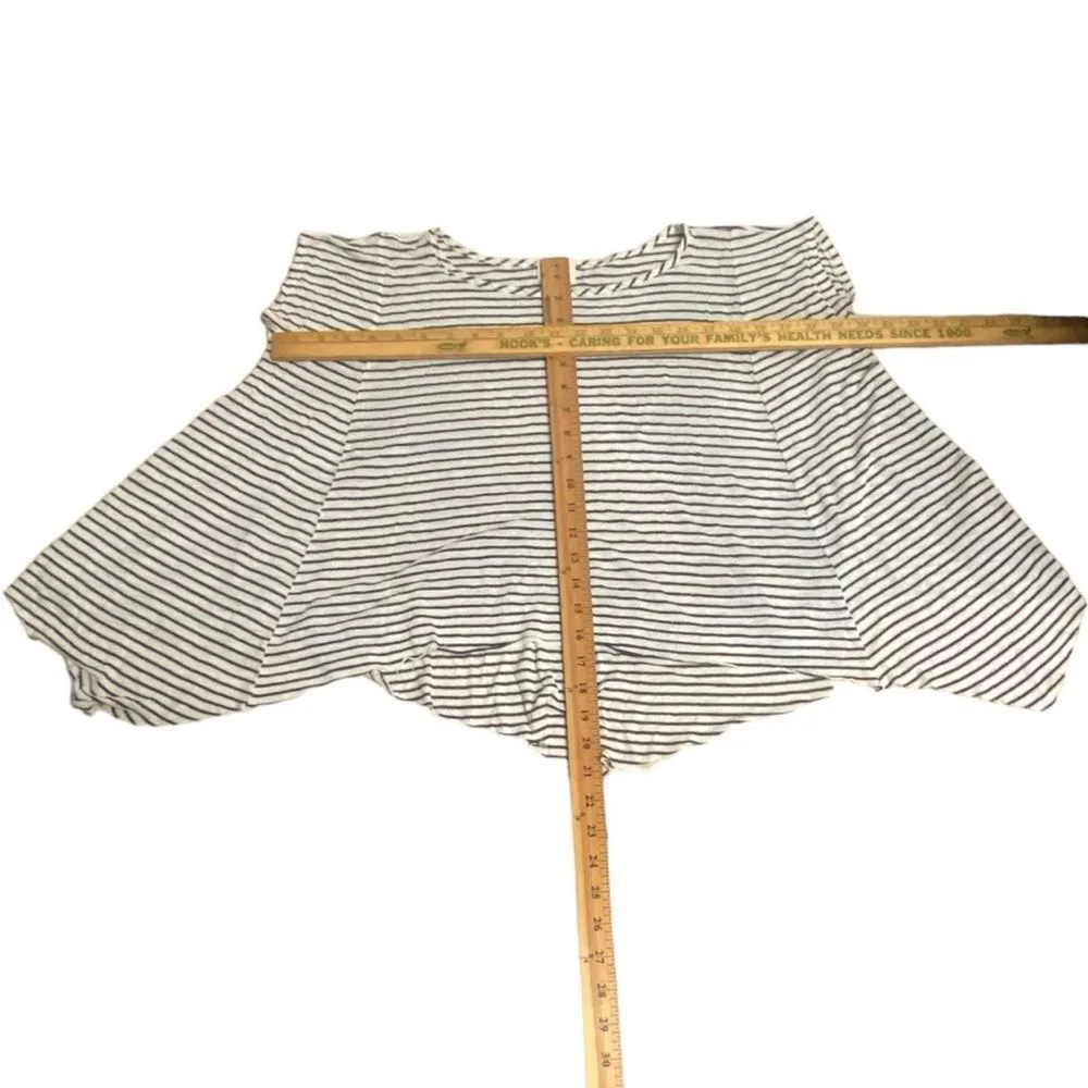 Pins and Needles Stripe XS Women’s Raw Hem Swing Top Blouse Oversized - Image 6