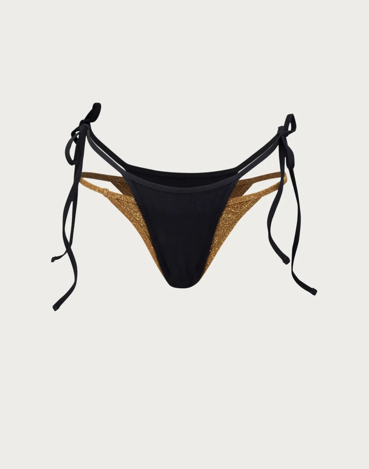 SAME Los Angeles Double Layer Bikini Black Size XL - Image 2