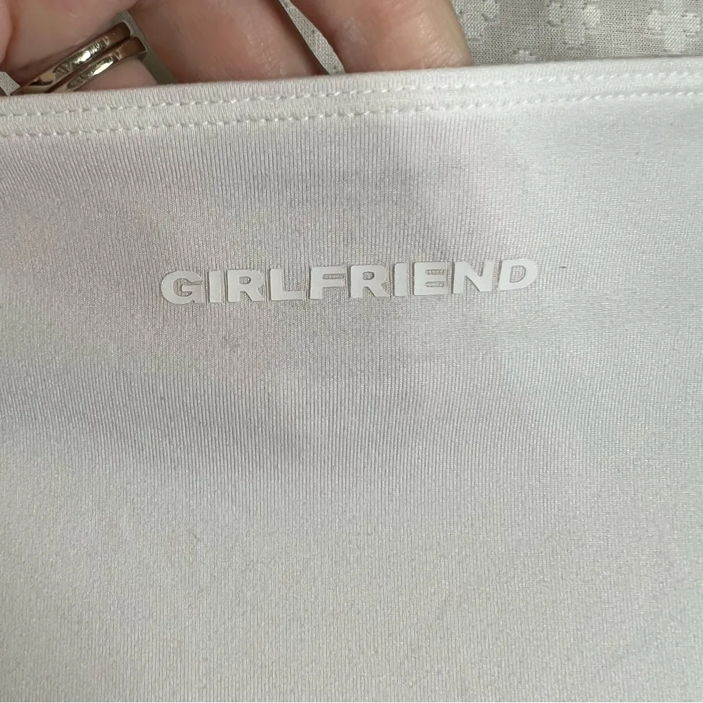 Girlfriend Collective White‎ Long Sleeve Drape Neck Top - Image 3