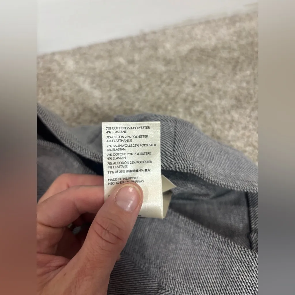 Anthropologie Maeve Seamed Flare Pants Gray Tweed Ponte Knot Size US 2 Slit - Image 10