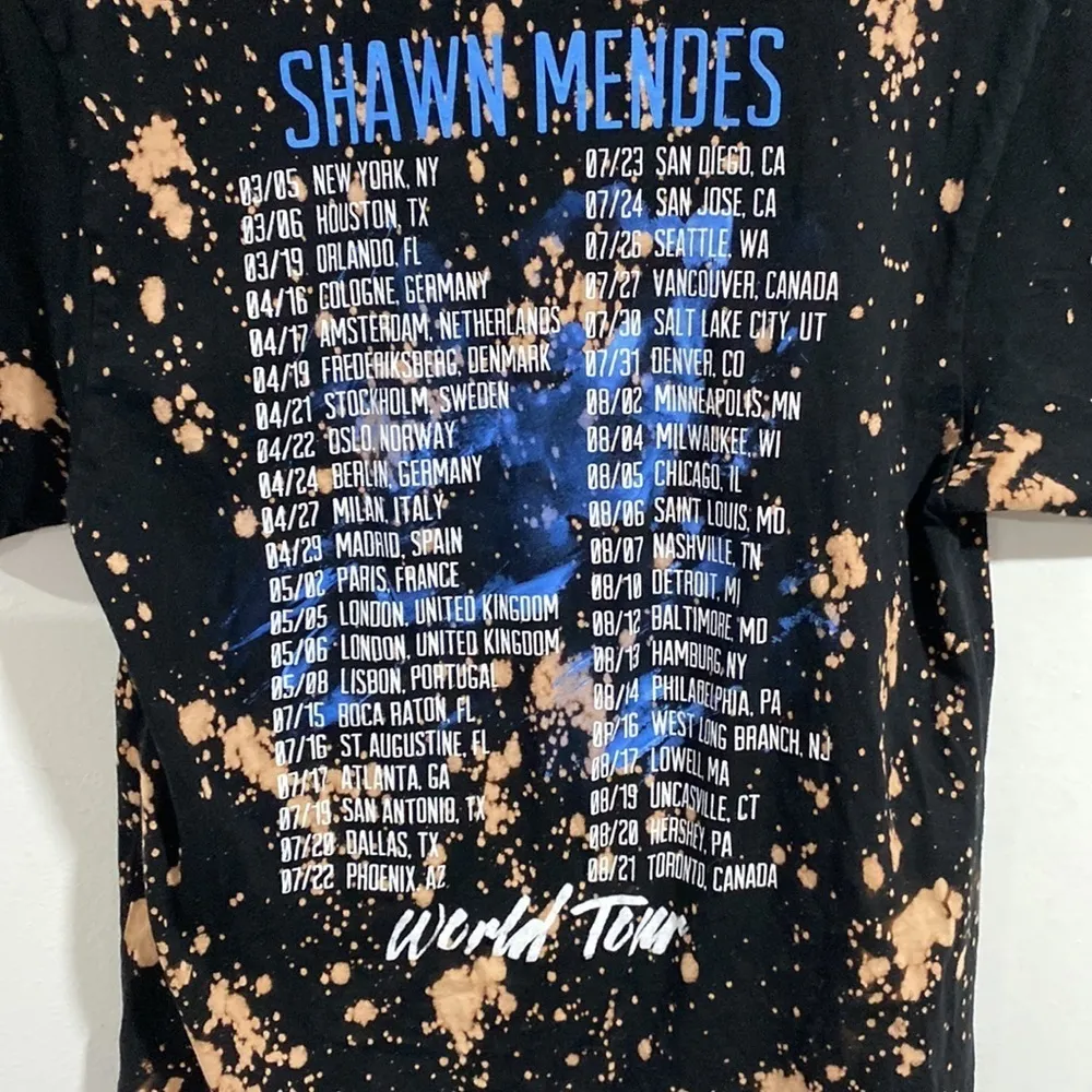 Shawn Mendes shirt world tour tee 2014 tie dye unique handmade small unisex‎ - Image 3