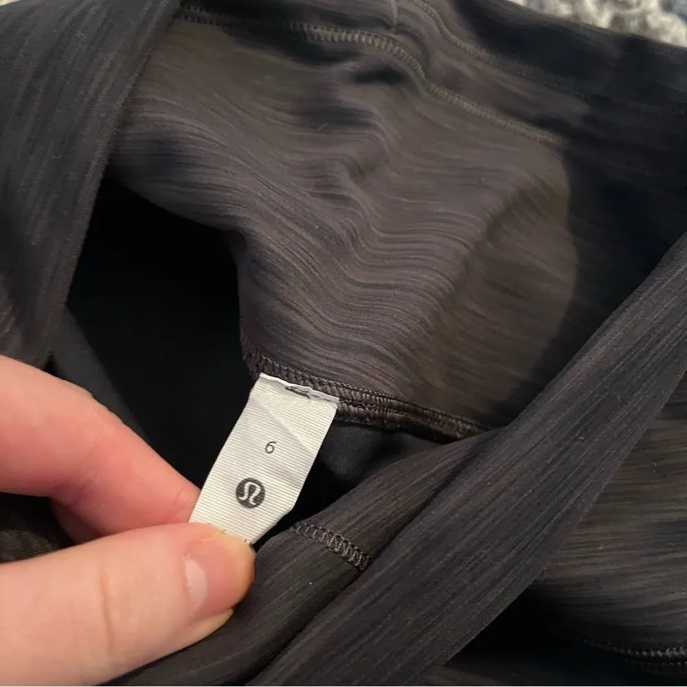 lululemon grey heather wunder trains 28" size 6 - Image 3